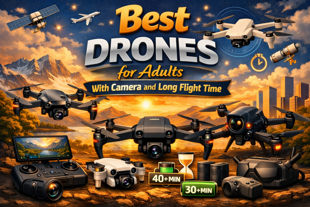 Best Drones for Adults with Camera and Long Flight Time