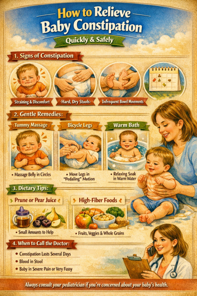How to Relieve Baby Constipation 