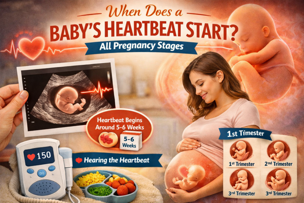 When baby develop heart beat in mothers womb