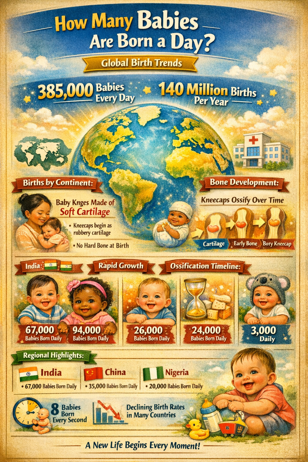 How Many Babies Are Born a Day? Global Birth Trends