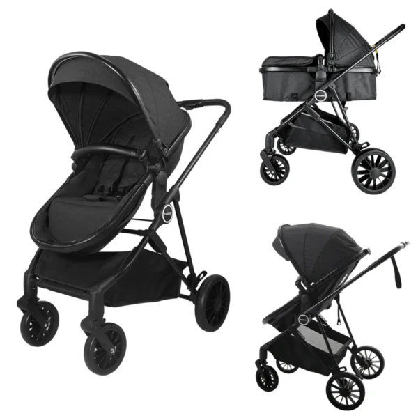 Baby Stroller 2-in-1, Foldable camping trolley, bidirectional push, adjustable sunshade roof, suitable for autumn outings