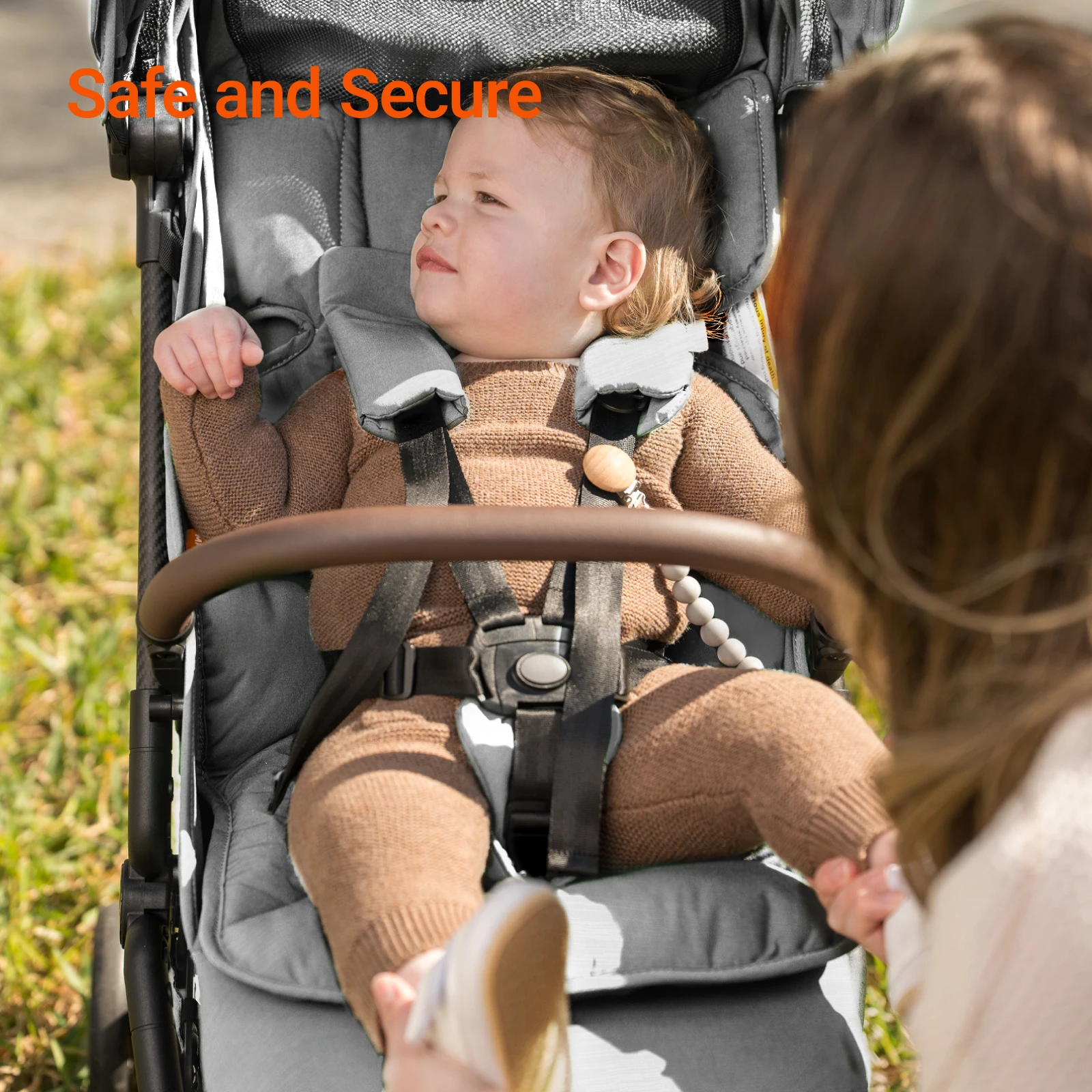 MAMAZING Ultra Air Airplane Stroller Lightweight 11.6lbs Carbon Fiber Frame Easy Fold w/Organizer for Toddlers (GREY) - Image 4