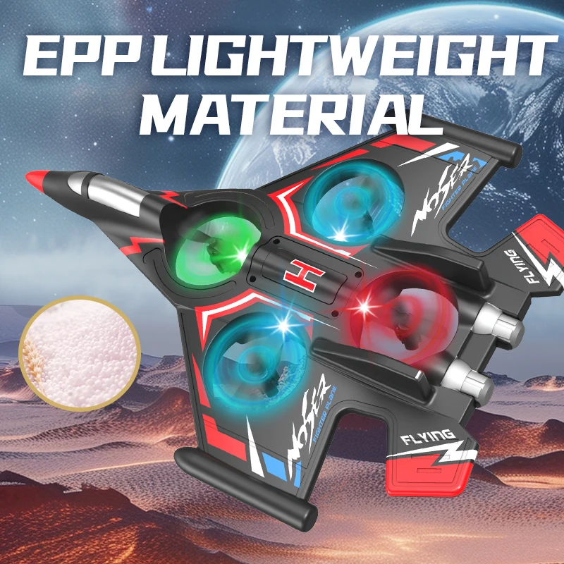 Large remote control aircraft stunt foam aircraft large battery dazzle color lights fall resistant drone aircraft boy toy gift - Image 6