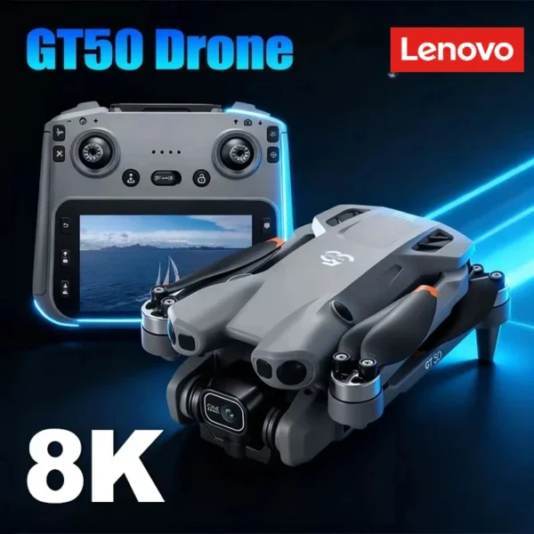 Lenovo GT50 Drone FPV 8K Professional 4K HD Dual Camera WIFI Light Flow Brushless Motor Obstacle Avoidance Quadcopter kid Toys